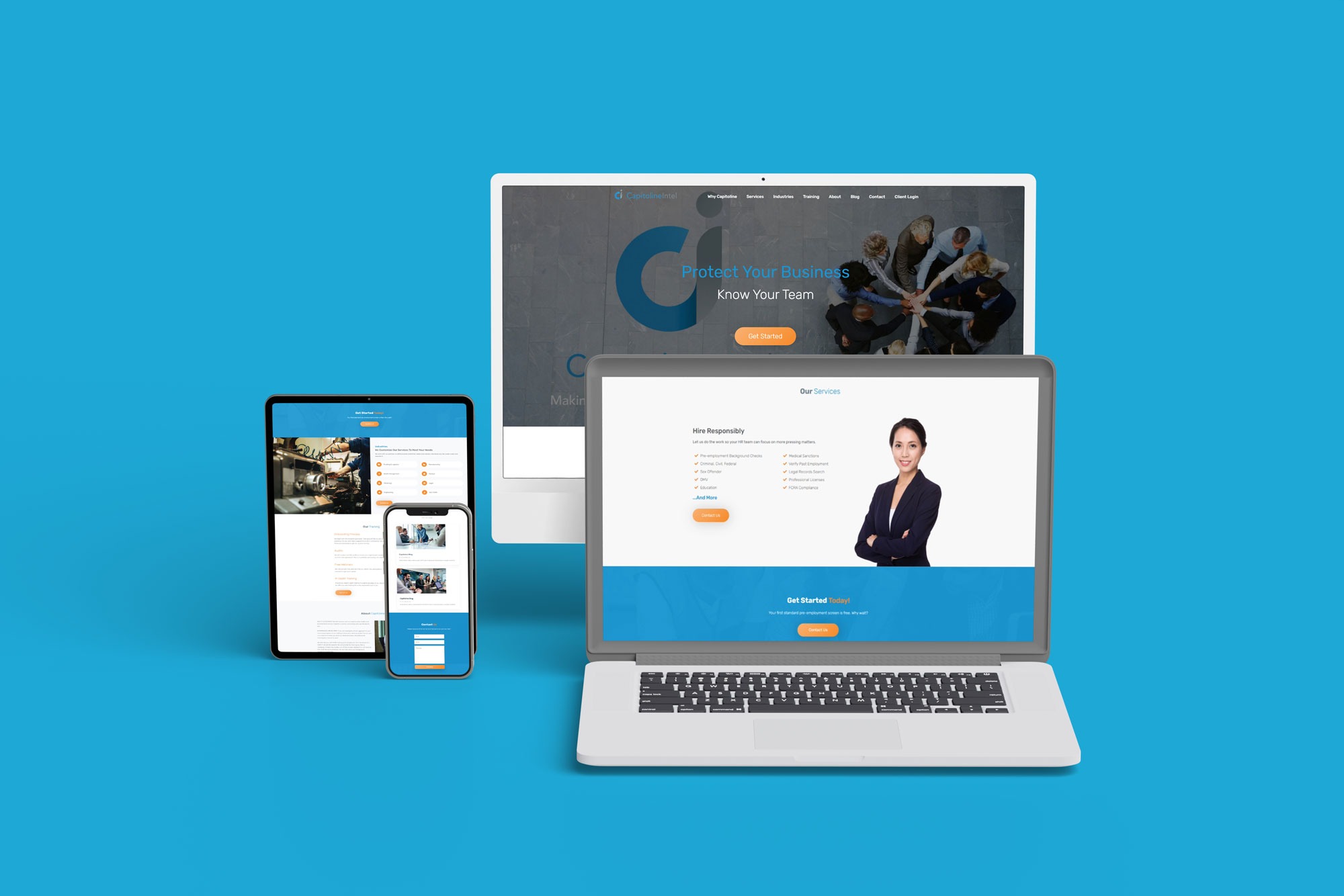 Capitoline: Website on Desktop, Laptop, mobile devices